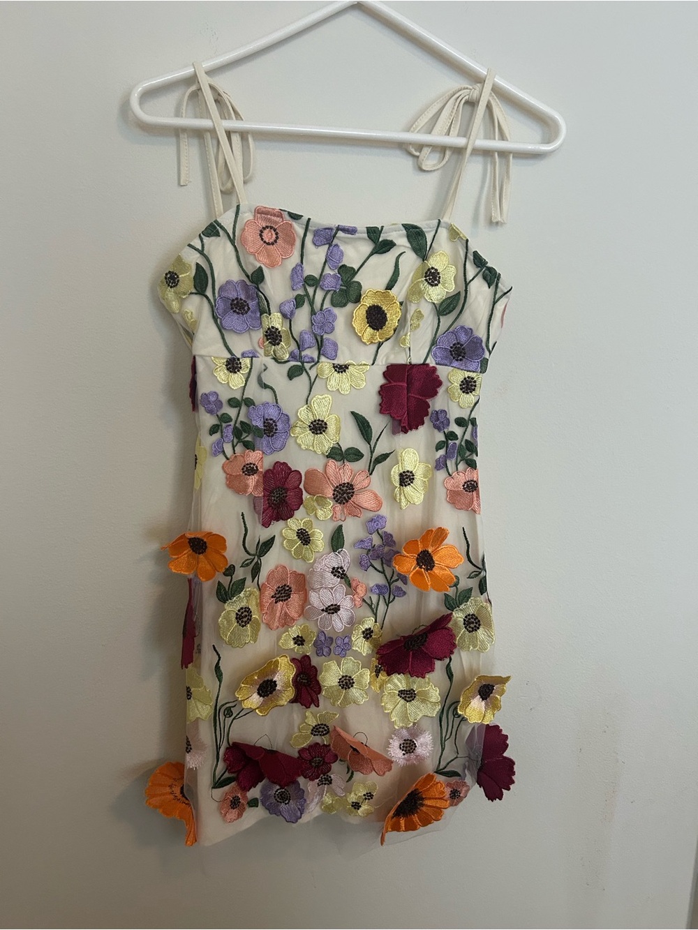 Multi floral collaged mini dress size M